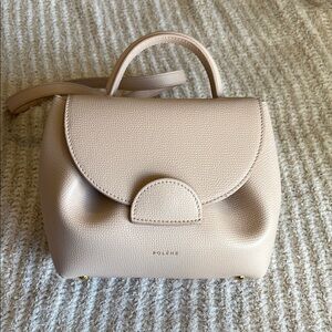 Polene Nude Leather Handbag